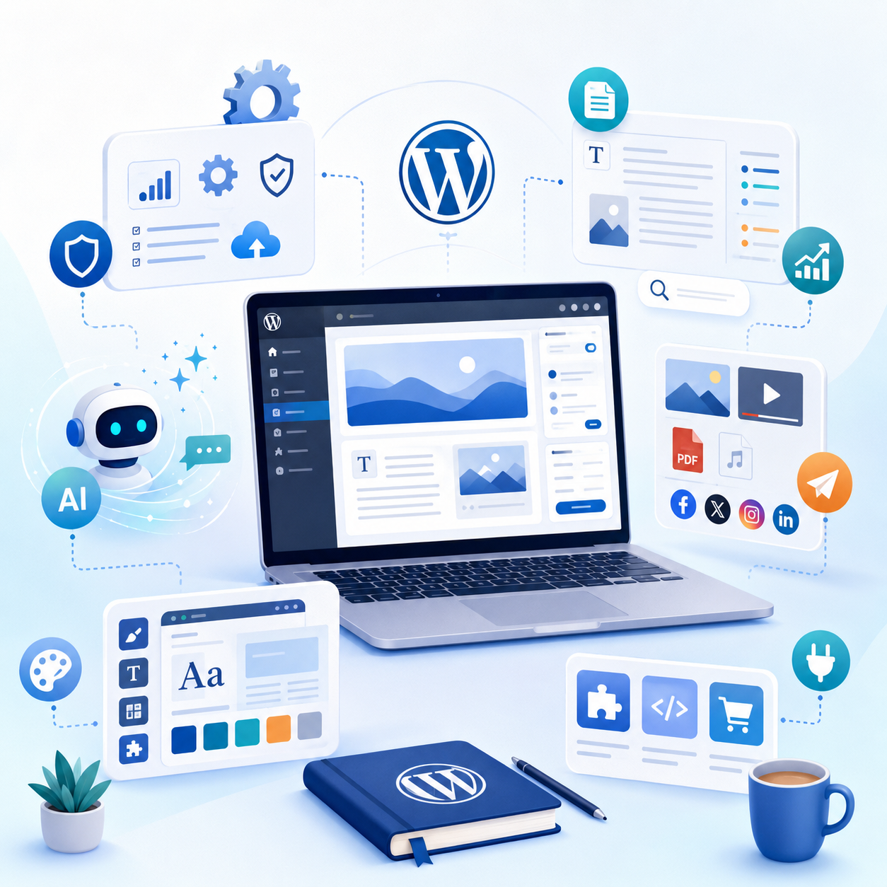 Prise en main du CMS WordPress et toutes ses fonctionnalités